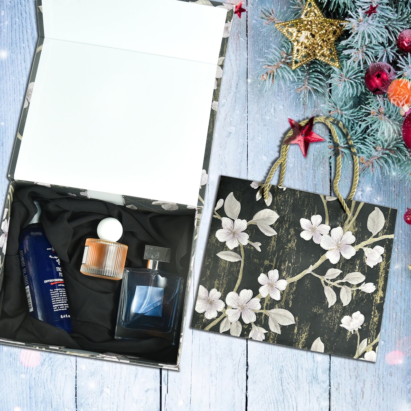 Gift Box 9.8"x7.9"x4" Magnetic Closure Rectangle Collapsible Box for Christmas,Valentine's Day and Anniversaries