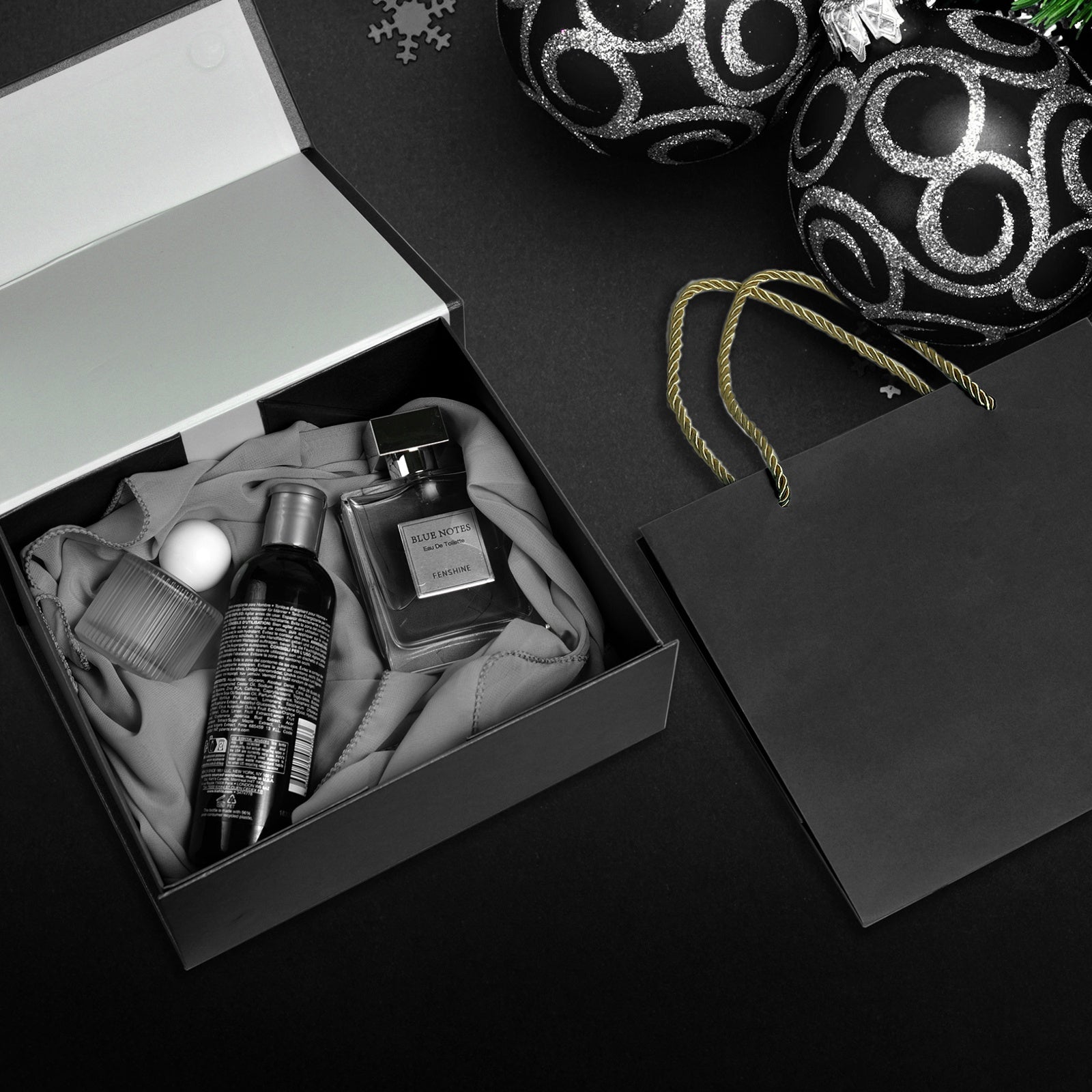 Luxury Gift Boxes with Lids Magnetic Closure Rectangle Collapsible for Christmas, Halloween, Birthday,Valentine's Day Gift Packging (Black)