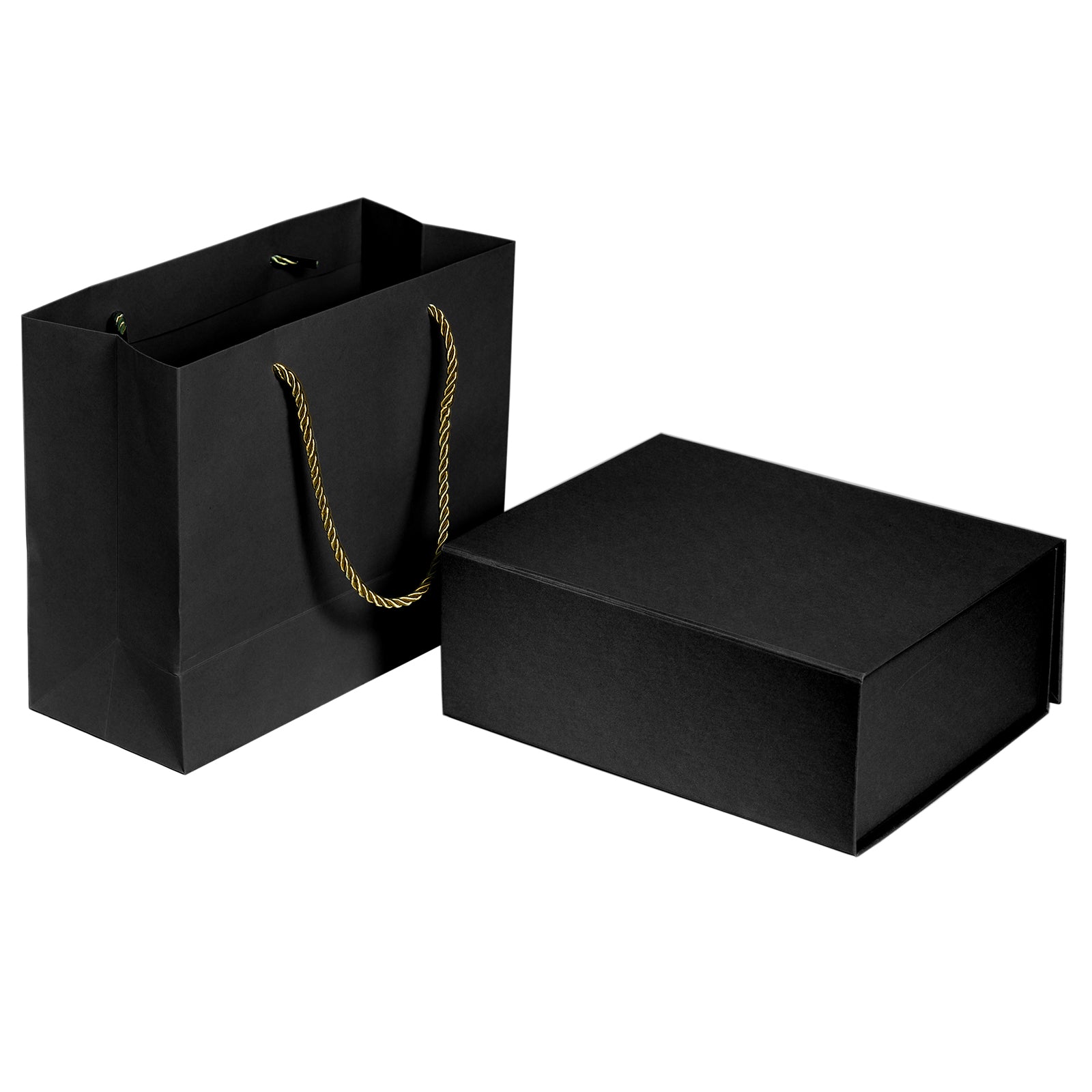 Luxury Gift Boxes with Lids Magnetic Closure Rectangle Collapsible for Christmas, Halloween, Birthday,Valentine's Day Gift Packging (Black)
