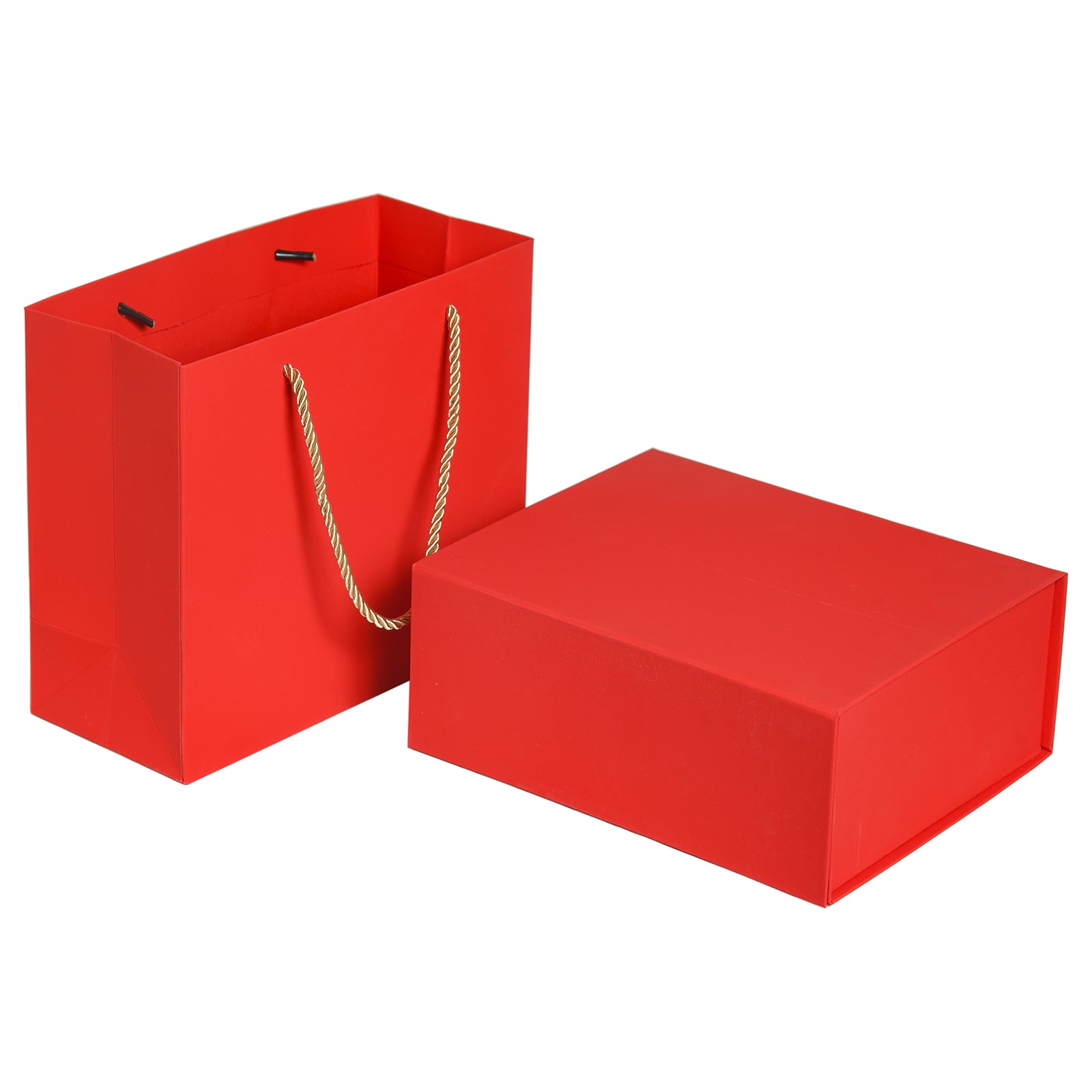 Luxury Gift Box with Lids Magnetic Closure Rectangle Collapsible for Christmas, Halloween, Birthday,Valentine's Day Gift Packging (Red)