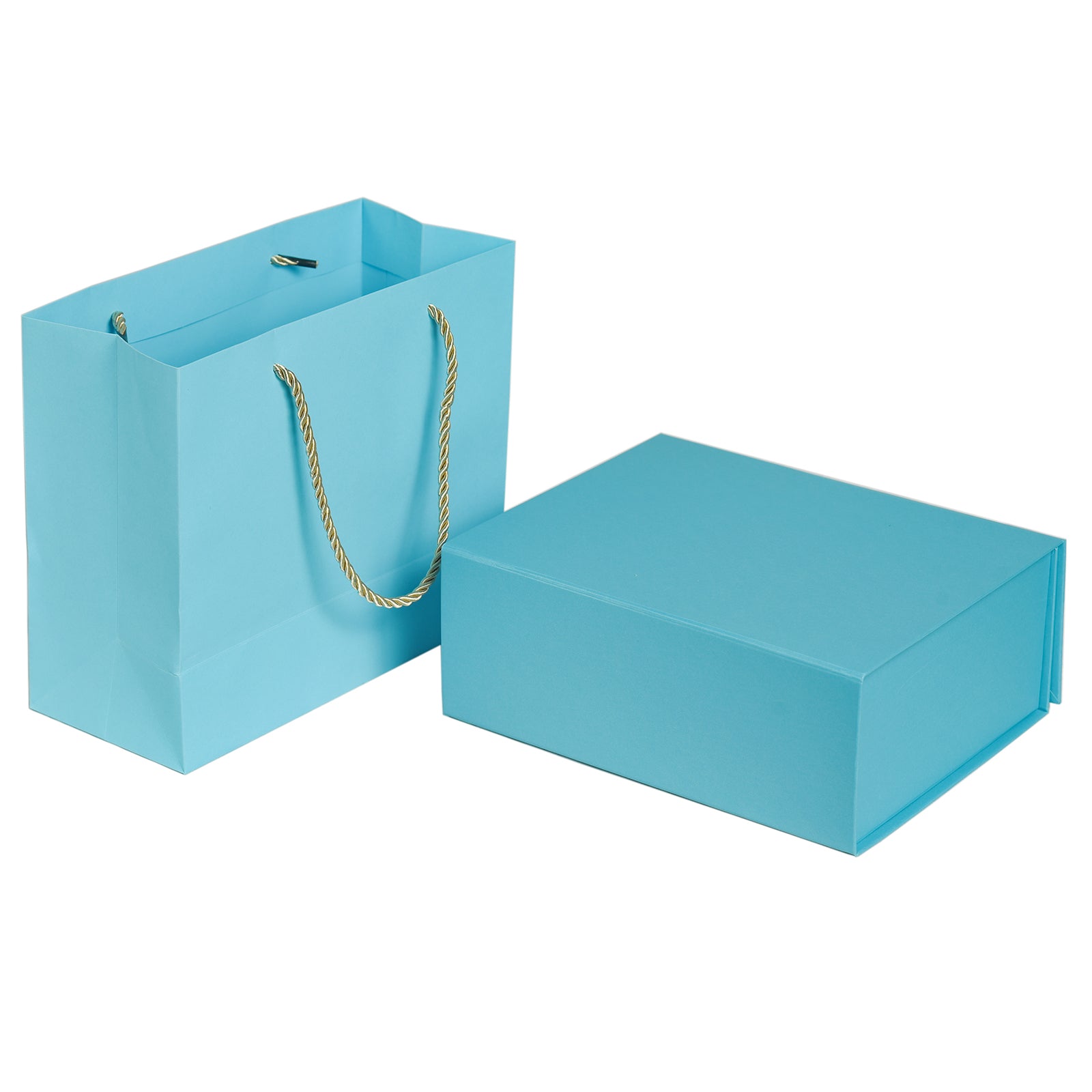 Luxury Gift Box with Lids Magnetic Closure Rectangle Collapsible for Christmas, Halloween, Birthday,Valentine's Day Gift Packging (Blue)