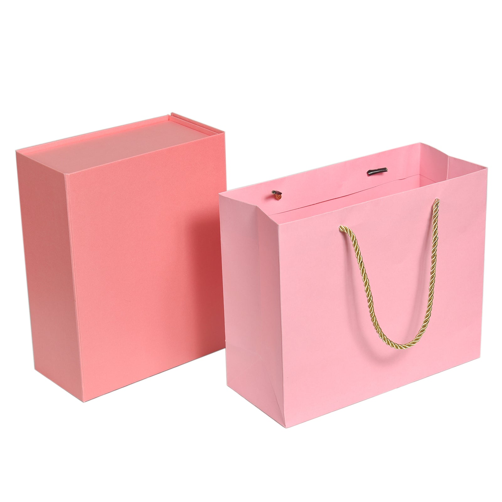 Luxury Gift Box with Lid Magnetic Closure Rectangle Collapsible for Christmas, Halloween, Birthday,Valentine's Day Gift Packging (Pink)