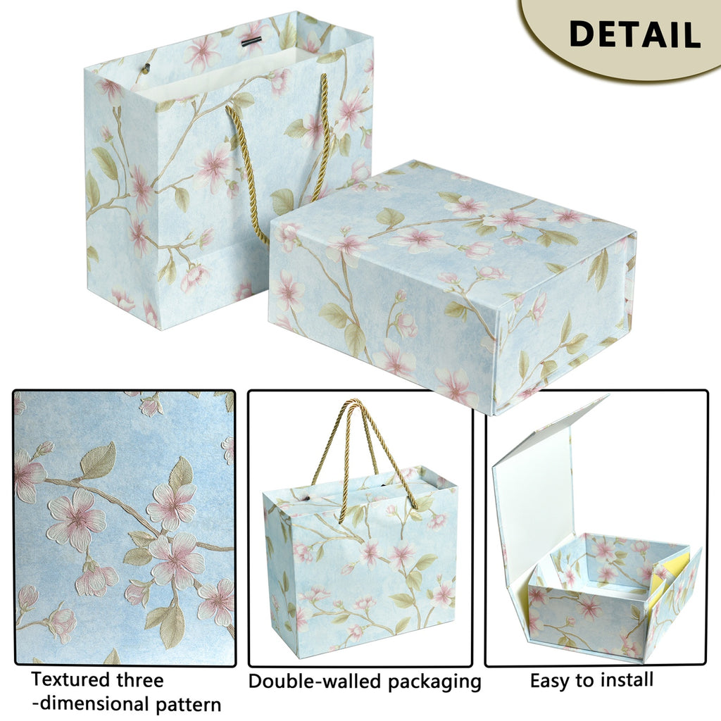 Gift Box 9.8"x7.9"x4", Magnetic Closure Rectangle Collapsible Box for Christmas,Valentine's Day and Anniversaries