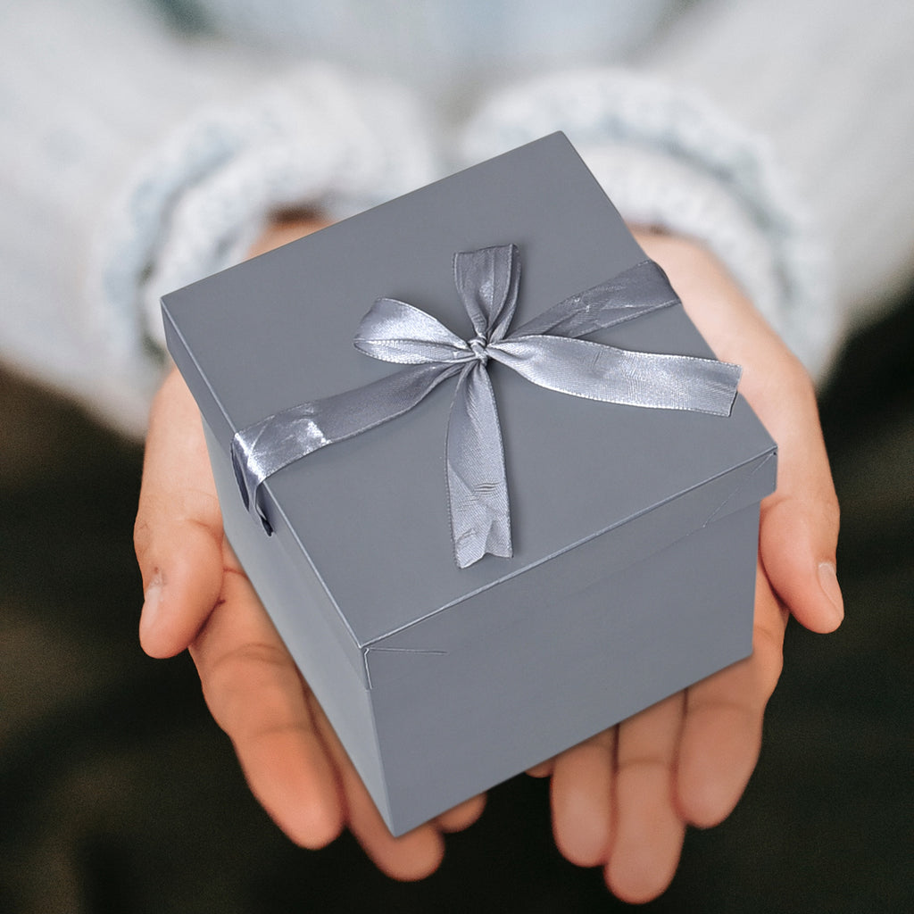 12 Pack Christmas Gift Box, New Year Gift Boxes, Silver Boxes for Birthday's Present and Anniversary (Silver, 6”×6”×6”)